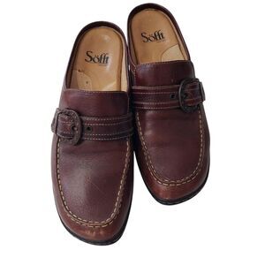 Sofft Women's Brown Leather Clogs / Mules, Size 8 M